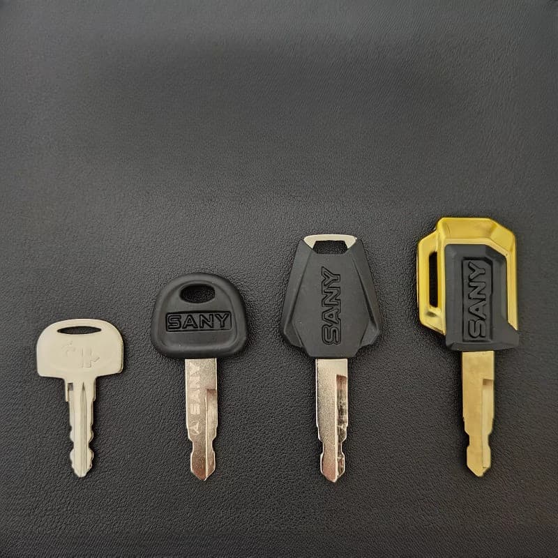 Chave Da Escavadeira Para Sany Start Ignição 55 60 75 135 215 Caixa De Ferramentas Tanque Combustível Fechadura Porta Un