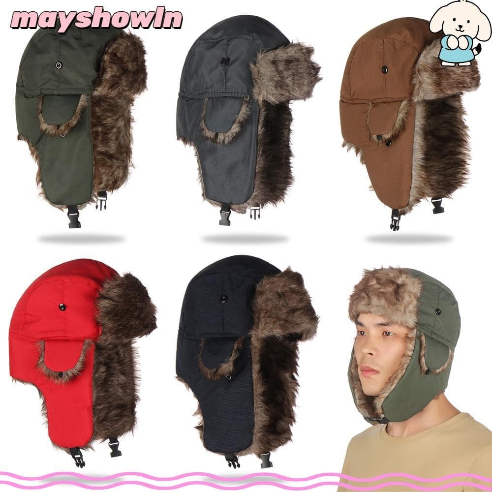 MAYSHOWLN Russo Ushanka Homens Mulheres Earflap Fur Ski Chapéu