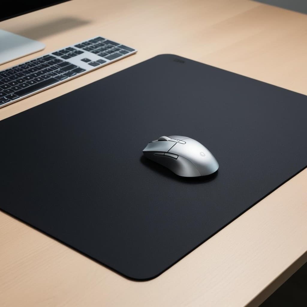 Deskpad Preto Médio 40x30 Antiderrapante para Teclado e Mouse