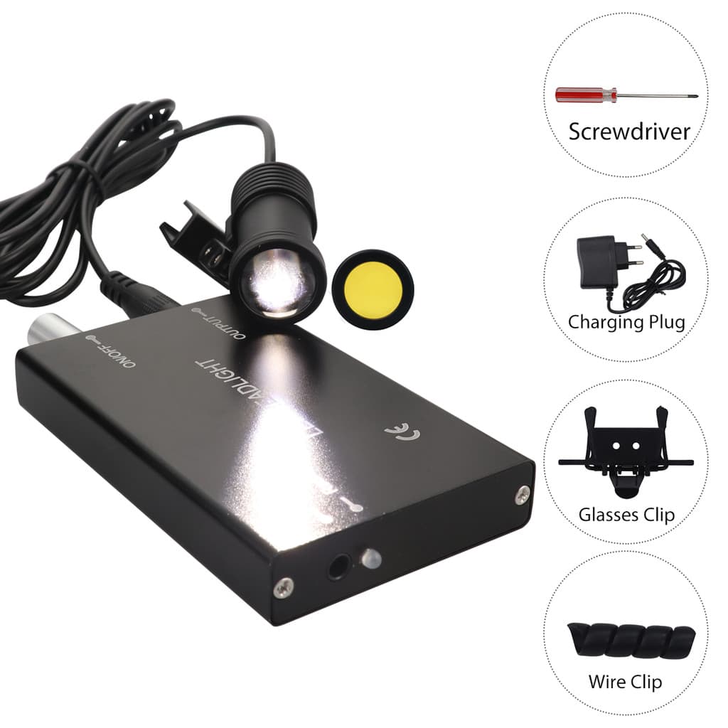 5W Filtro Amarelo Para Lupas Laboratório Lupa Equipamento Binocular Ferramentas