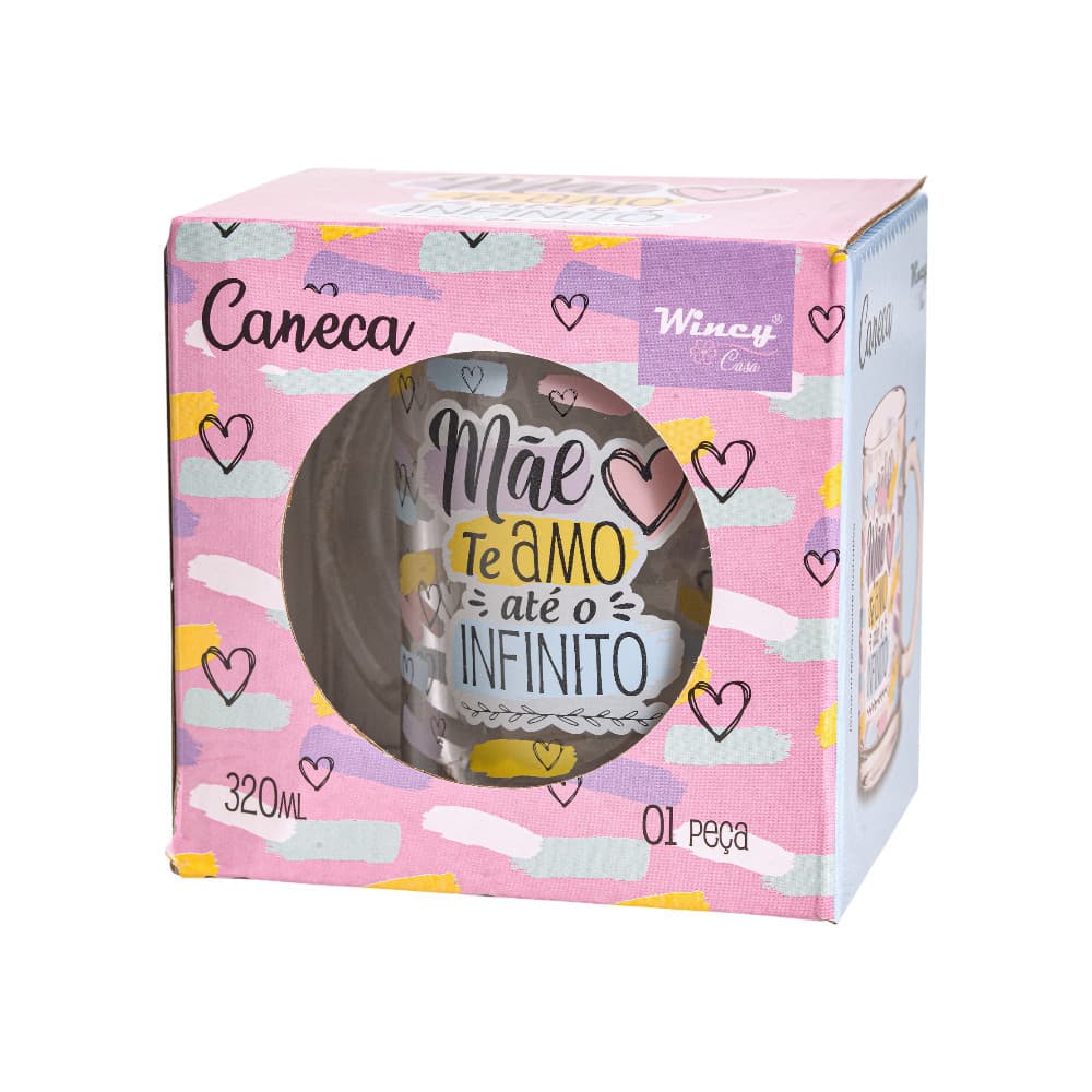 Caneca Mãe Te Amo Até o Infinito 320ml - Wincy