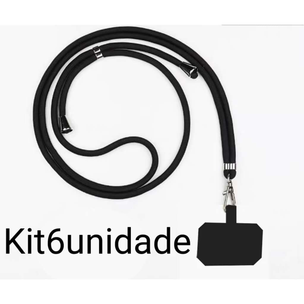 Kit 6 Cordão Para Celular Universal Alça De Pescoço E Pulso