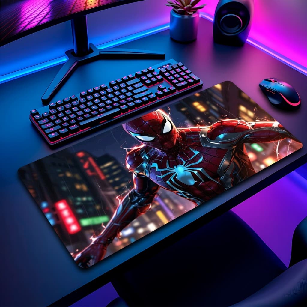 Mouse Pad Aranh Gamer Antiderrapante Grande Diversas Estampas Personalizado 70x35 cm
