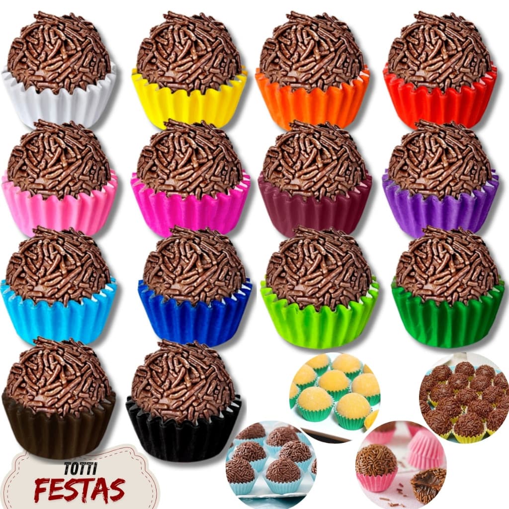 Forminhas para doces100~500 N°5 Tradicional Para Docinho Brigadeiro com Festa e Eventos Confeitaria