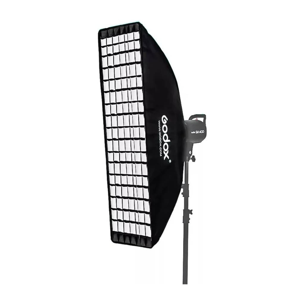 Softbox Para Flash Montagem Bowens Godox 30X120cm + Grid