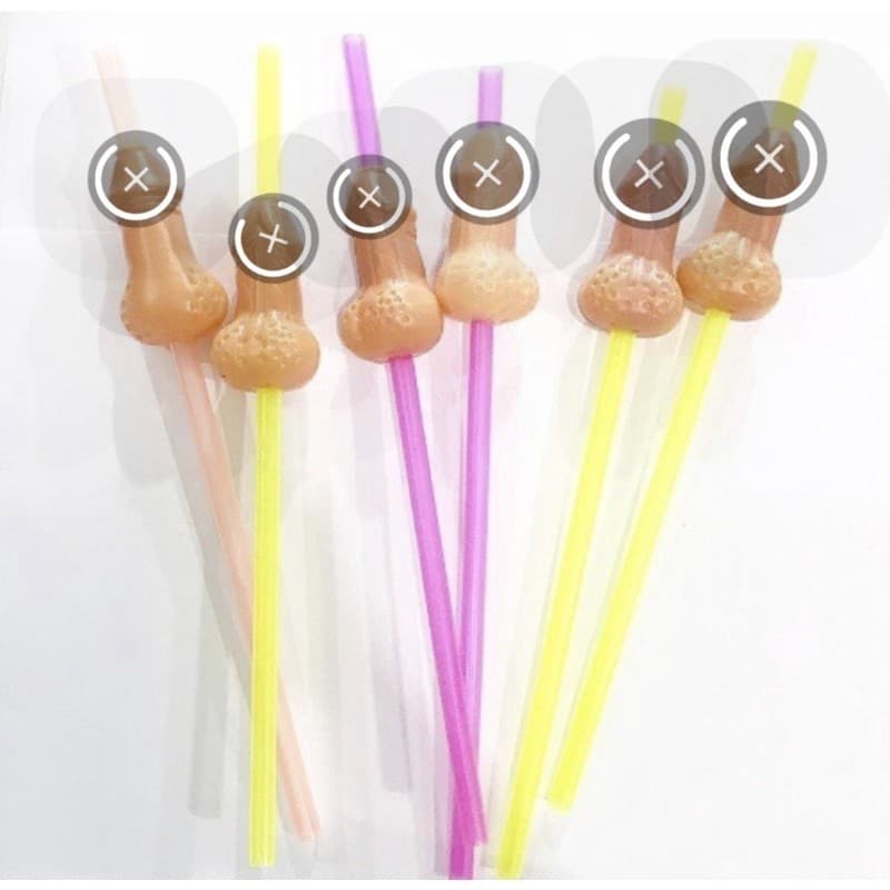 10 canudo pinto colorido despedida de solteira - RASUL