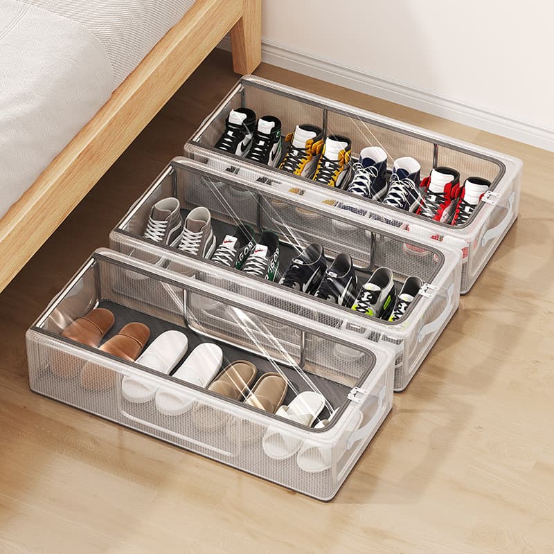 Caixas Organizadoras Para Tênis Sapatos Multiuso Empilhável Tampa Flip