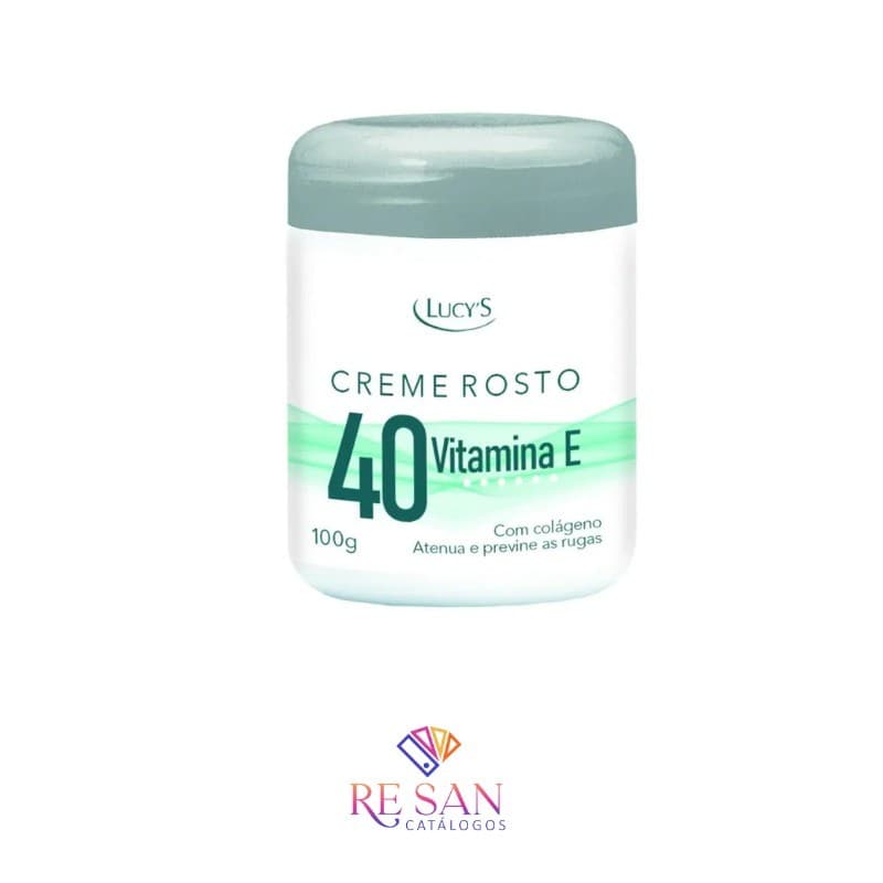 CREME FACIAL ANTI-SINAIS 40+ COM COLÁGENO E VITAMINA E