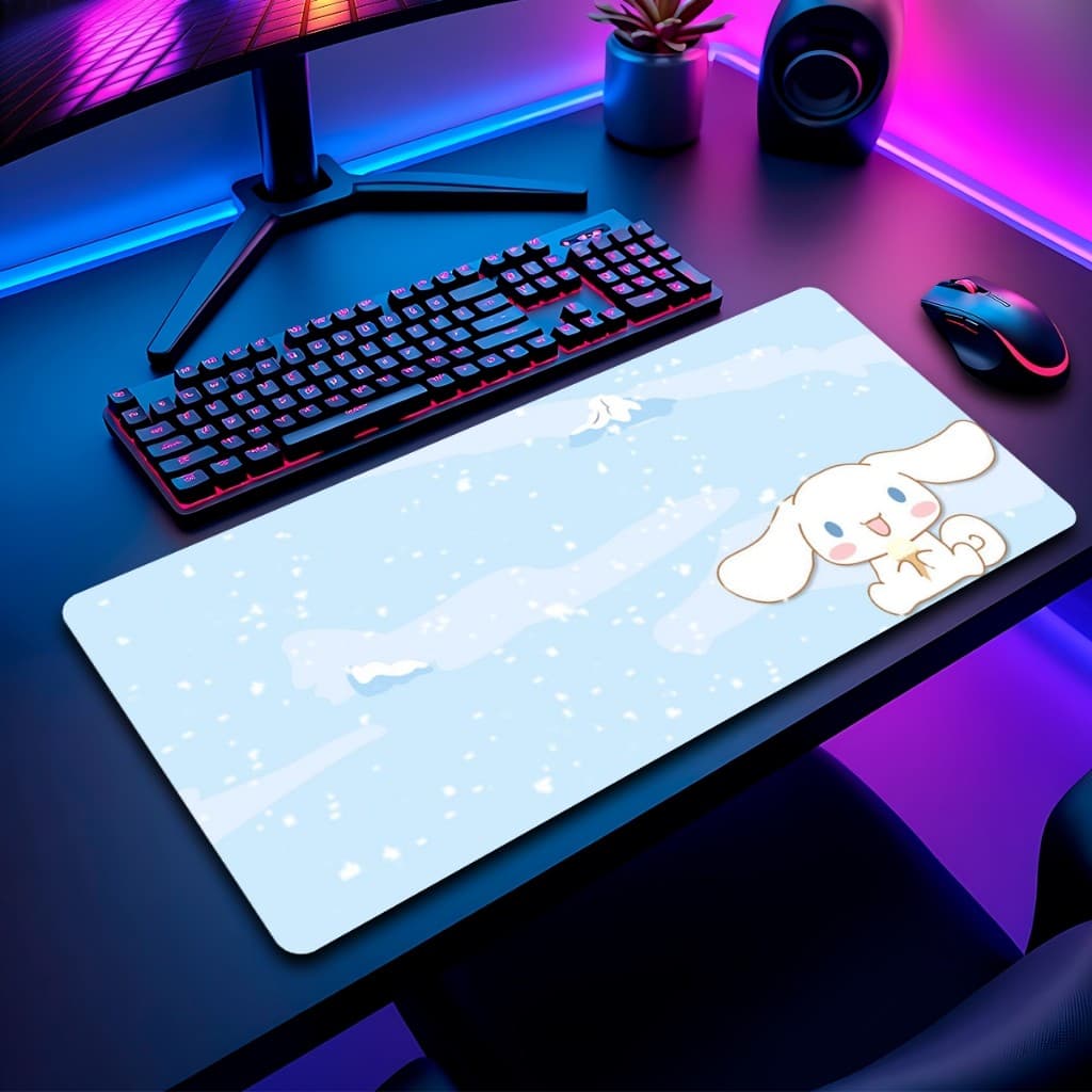 Mouse Pad Cinnanoro Gamer Antiderrapante Grande Diversas Estampas Personalizado 70x35 cm