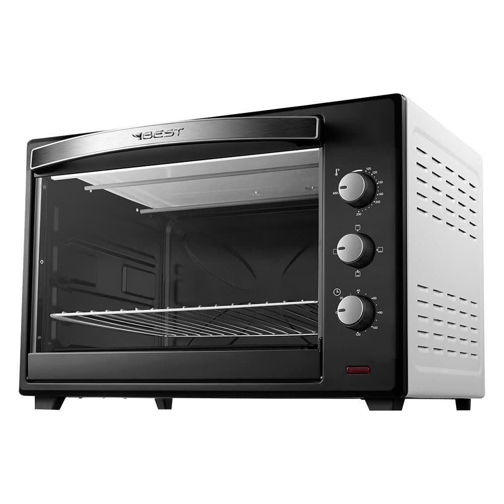 Forno Elétrico de Bancada Best 60 Litros | 4 Resistências, Branco/Preto