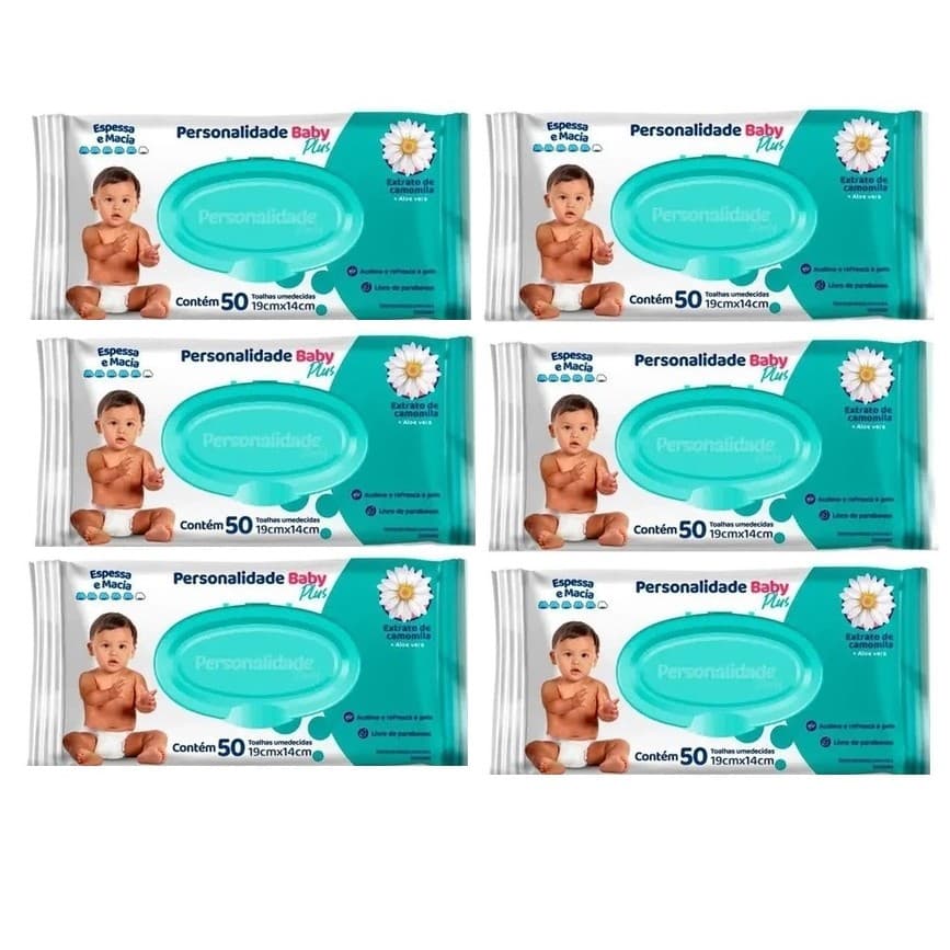 Kit 6 Toalhas Umedecidas Personalidade Plus 50und – Eurofral