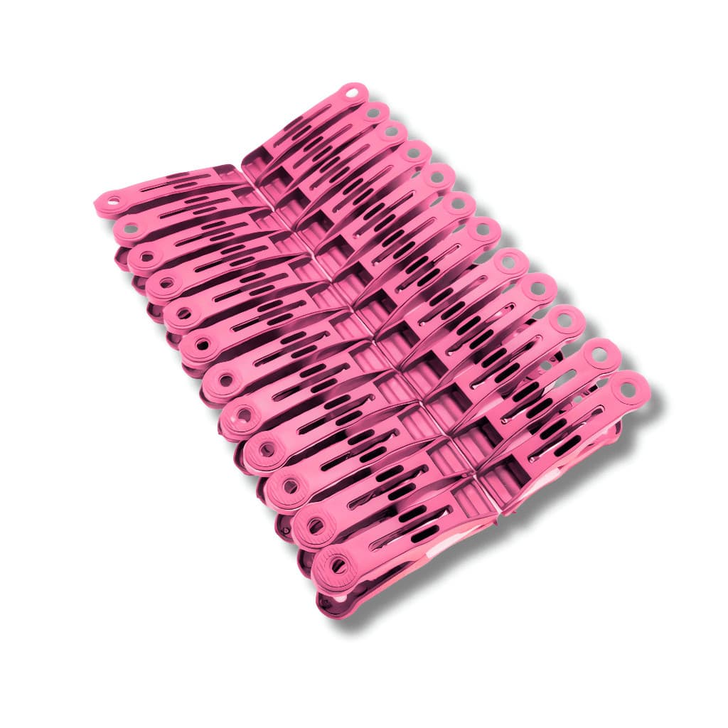 Prendedores cor ROSA Plástico Grampos de Roupas Varal Resistente