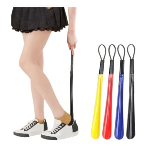 Calçadeira Calçador De Sapato Tênis Plástico Cabo Longo 46cm