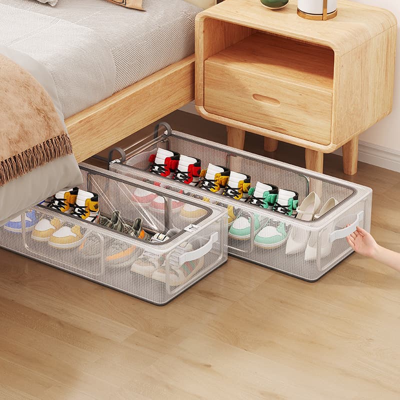 Caixas Organizadoras Para Tênis Sapatos Multiuso Empilhável Tampa Flip