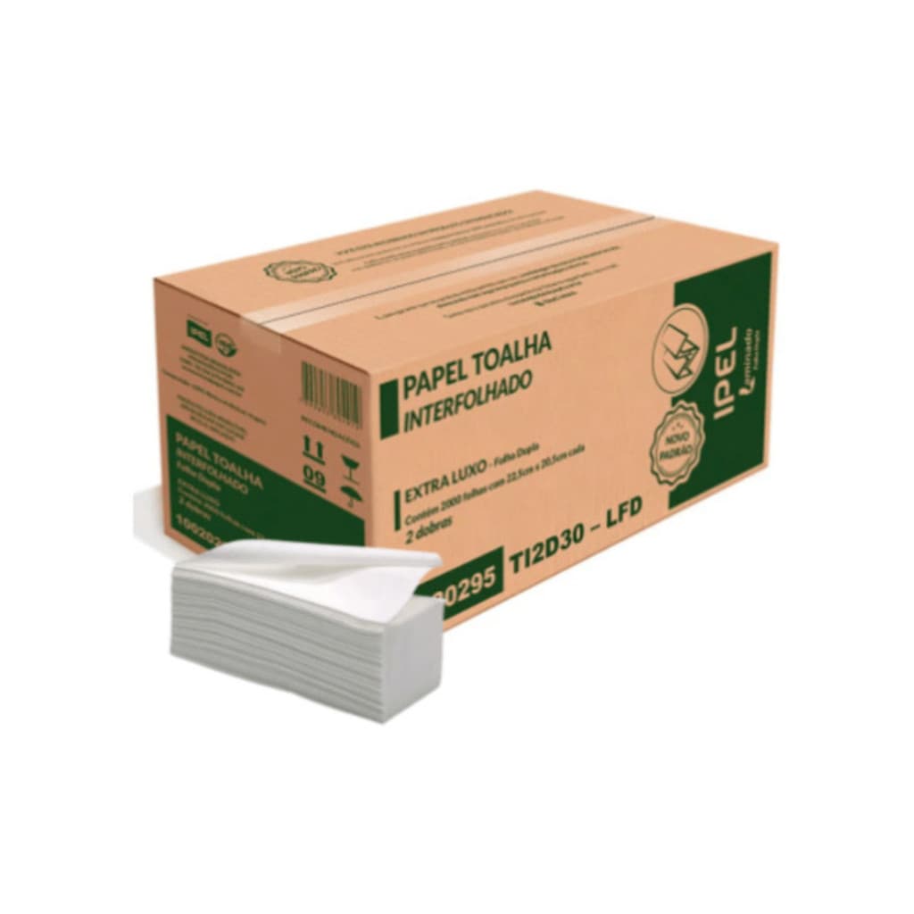 Papel Interfolha Extra Luxo Folha Dupla C/ 2000 Indaial