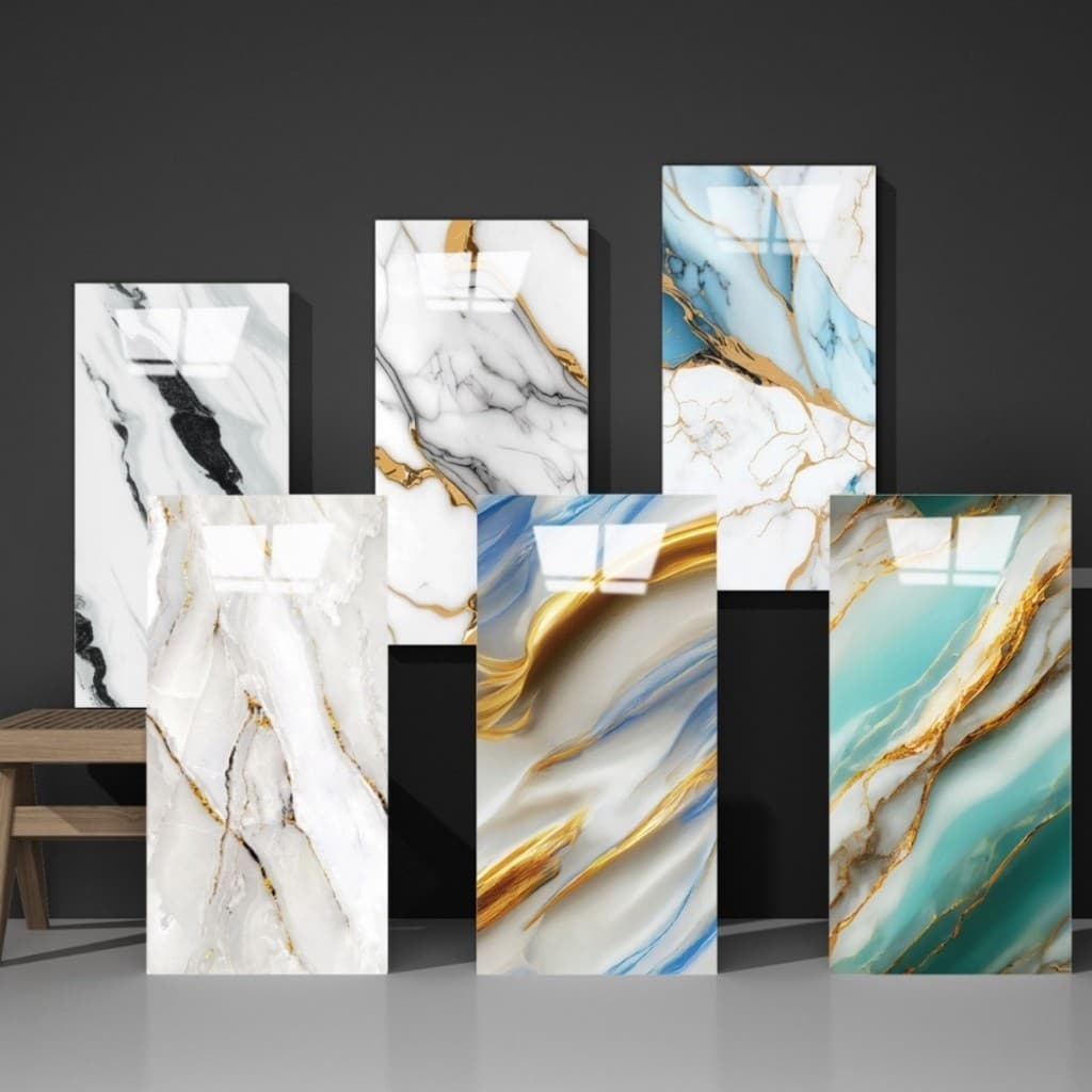 Placa Adesiva 3d Mármore De Parede Relevo Lavável 30cm X 60cm