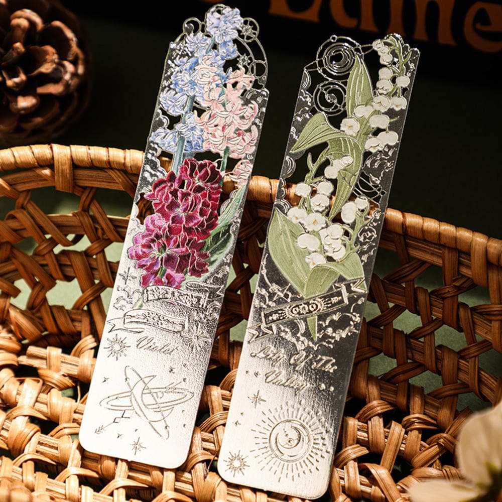 Marcas De Livros Para , Marcadores De Metal Com Flores Ocas Retrô Duráveis Feitos À Mão Mulheres , Crianças , Estudantes
