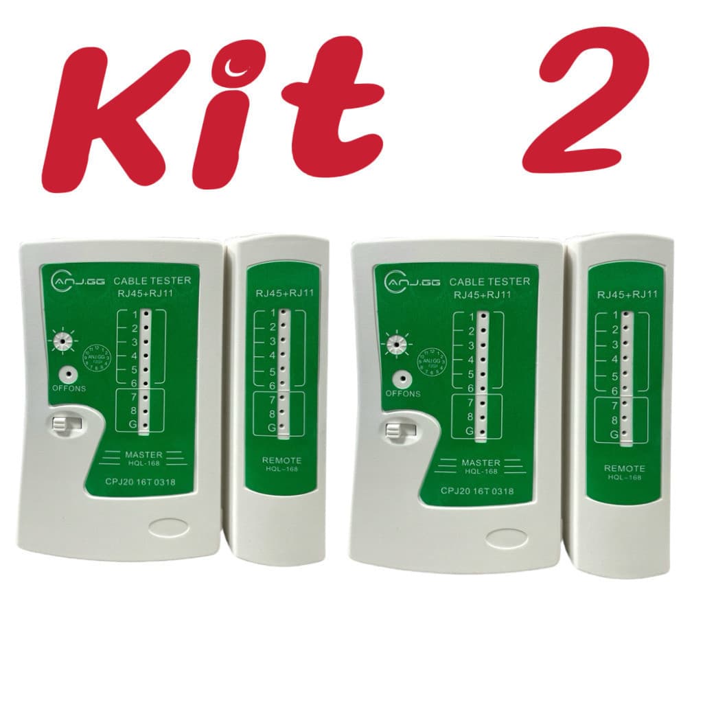 Kit 2 Testador De Cabos Lan Para Utp Rj11 Rj45 Ns468  yihsn