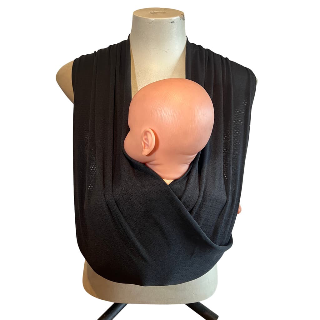 Wrap Sling Fit de Vestir para Carregar Bebês - Preto PP