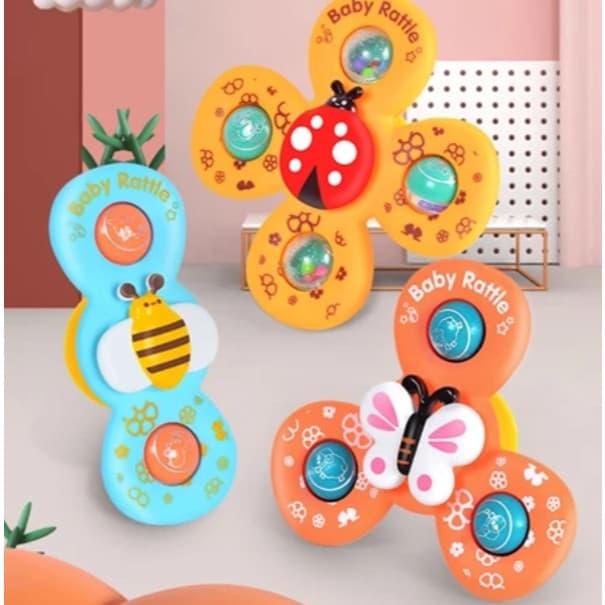 Spinner Infantil com Ventosa Brinquedo Sensorial Giratório para Bebê