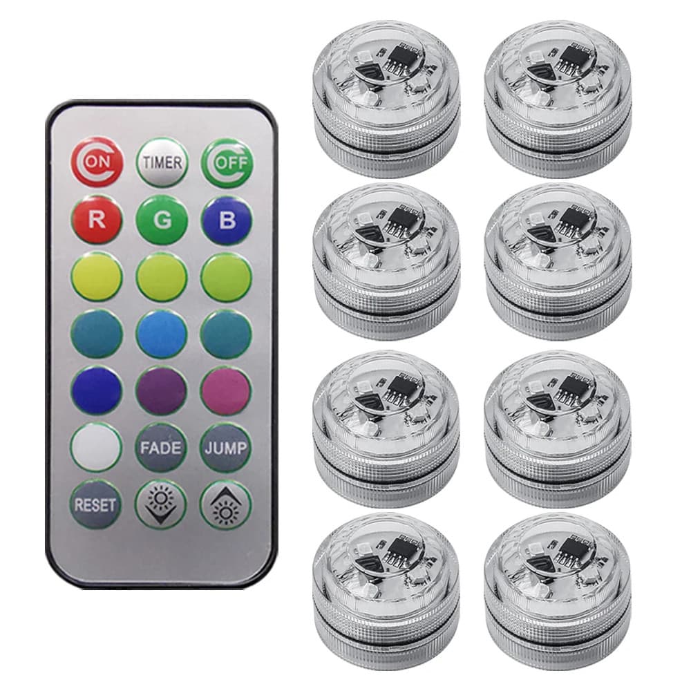 Novo Adesivo Sem Fio LED Interior Do Carro Luz Ambiente Controle Remoto Decoração Auto Telhado Pé Atmosfera Lâmpada Bici