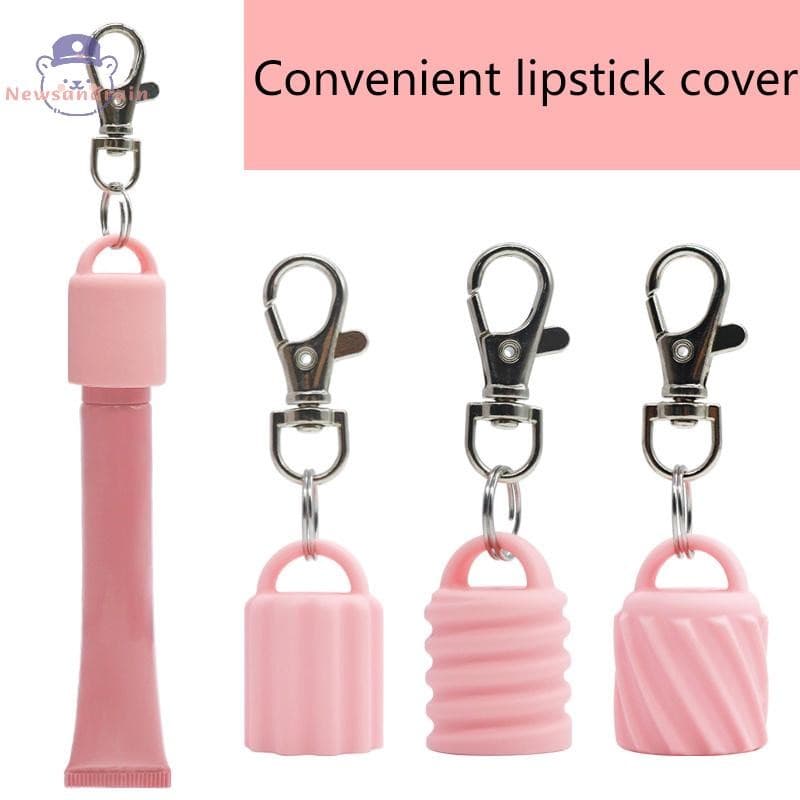 newsandrain Chaveiro De Silicone Prático De Alta Qualidade , Suporte Portátil , Compatível Com Bálsamo Labial , Armazena