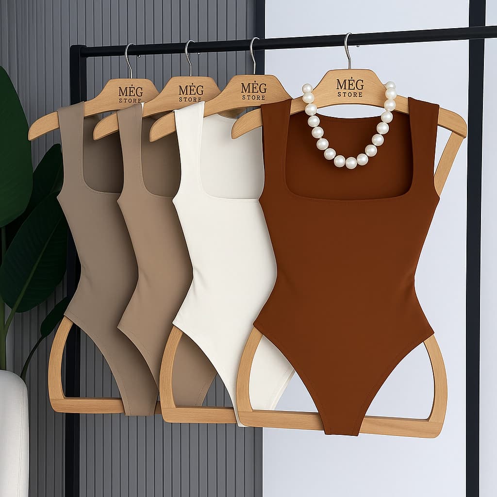 Body Collant Feminino Decote Quadrado  Blusa Forro Blogueira Tendencia