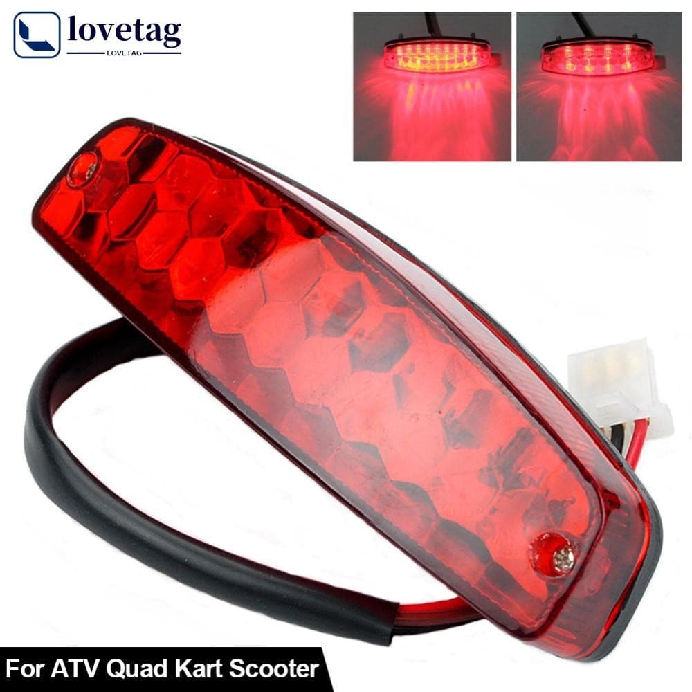 LOVETAG 12v ATV LED Luz De Freio Traseira Luzes Traseiras Cafe Racer Lâmpada Indicadora Iluminação Da Motocicleta Para M