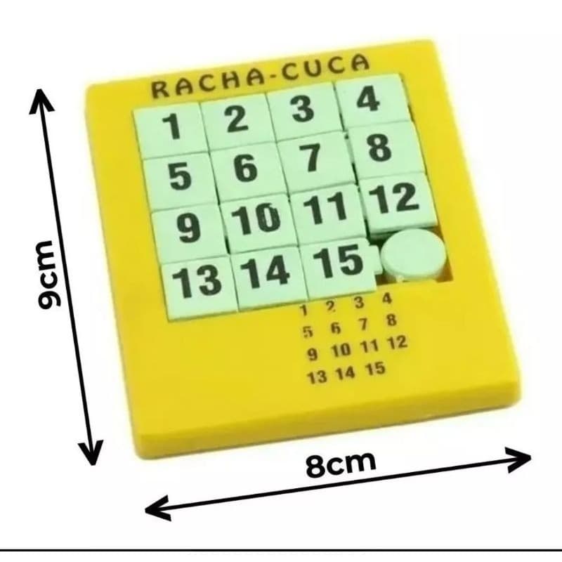 racha cuca quebra cabeça NUMEROS diversão MEDIDAS 9,87X9.96
