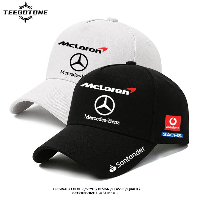 McLaren Mercedes Logotipo Impresso Boné Bico De Pato Verão Novo casual Masculino Ciclismo Entusiasta De Beisebol 0117
