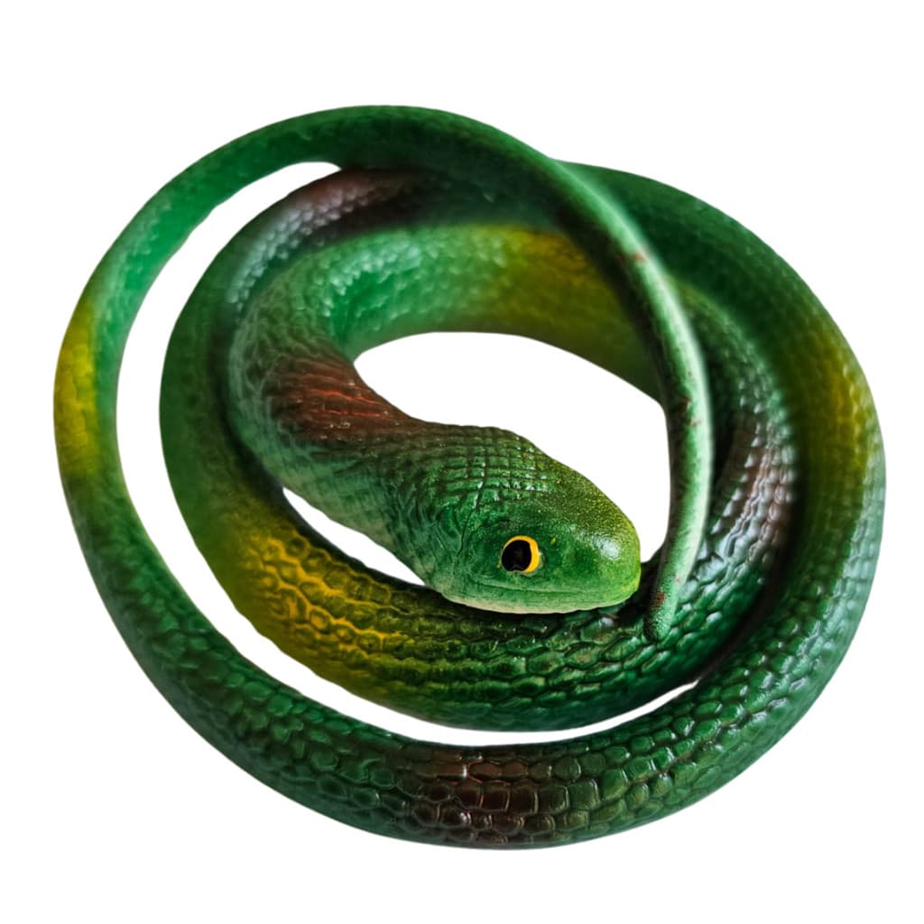 Cobra Realista Grande Brinquedo Borracha Pegadinha halloween VERDE
