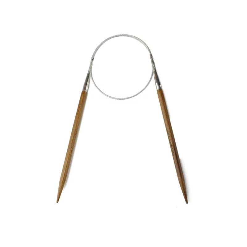 Agulha Circular Para Tricô -60 Cm - Bambu e Aço - Círculo