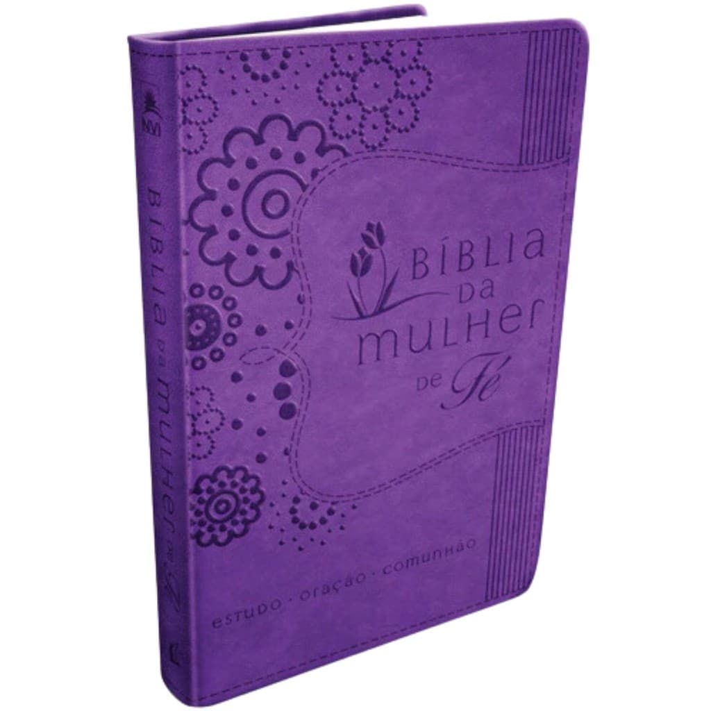 Bíblia Da Mulher De Fé | Estudo - Oração - Comunhão | Capa Couro Soft Roxa
