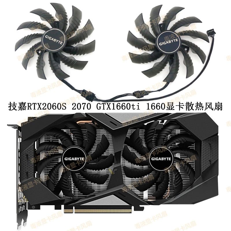 ((Ventilador De placa gráfica) Gigabyte RTX 2060 2060s 2070 Magic Eagle WINDFORCE WF2 Ventilador duplo de resfriamento d