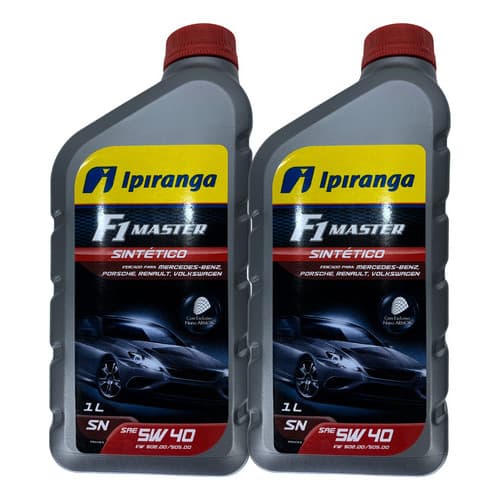 Kit 2l Óleo Para Motor Ipiranga F1 Master Sintético Sn 5w40