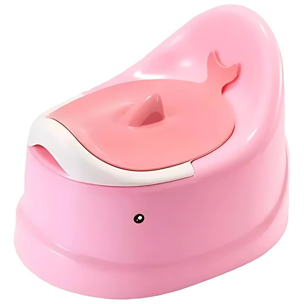 Troninho Infantil Privadinha de Desfralde Baleia Rosa com Tampa - Castela