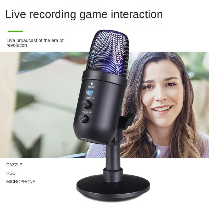 TXP-MU1000 USB Microfone Condensador Profissional para Gravação de Computador, Laptop, Estúdio, Jogo, Canto, Webcast