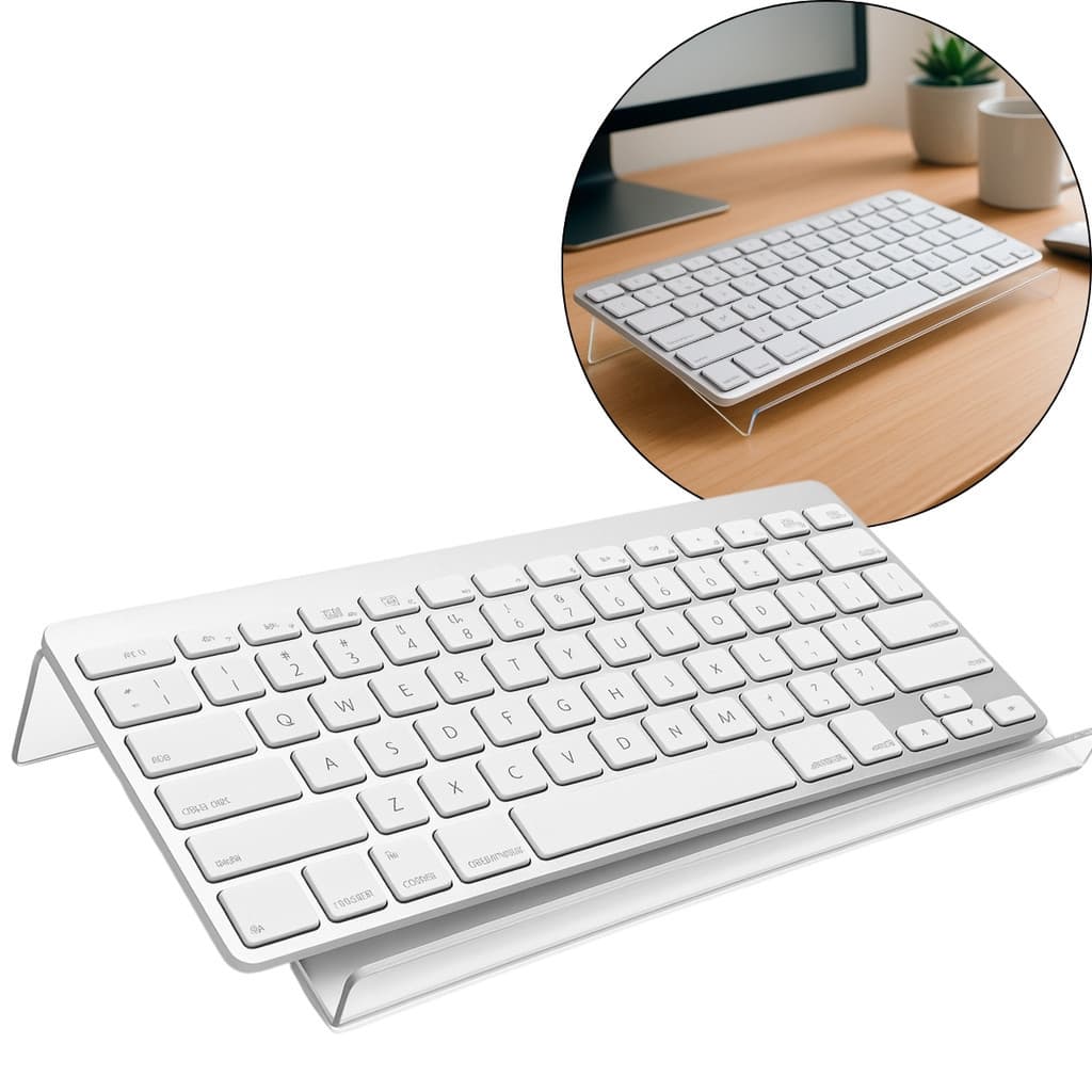 Suporte Teclado Acrílico Informática Design Ergonômico Organização Durável Escritório