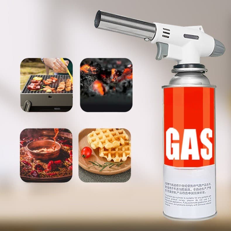Maçarico Culinário Portátil de Cozinha Multiuso Manual com Controle de Chama Gourmet
