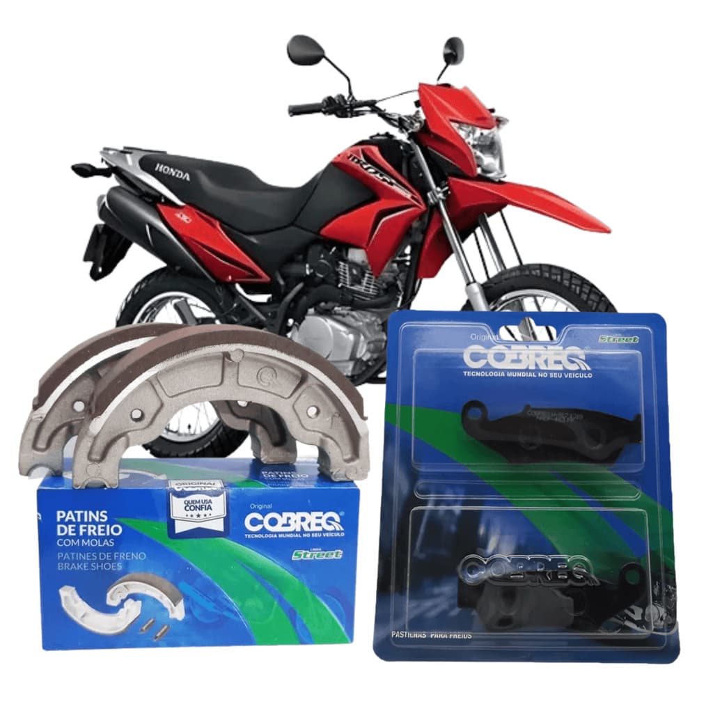 Kit Par de Pastilha + Lona - Honda NXR Bros 150 ESD (2003 em diante) - COBREQ