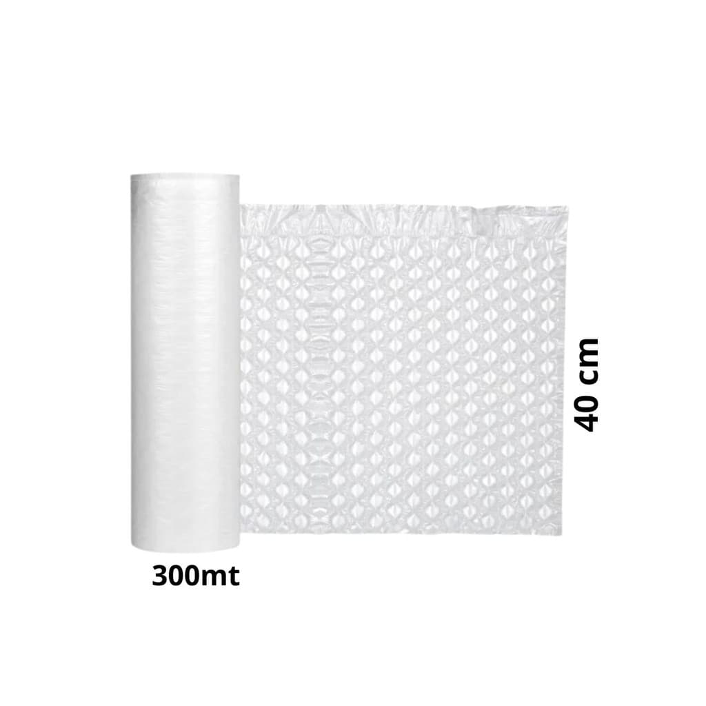 Kit com 3 Refil Bobina Bolha de Ar Colmeia 40cm x 300mt