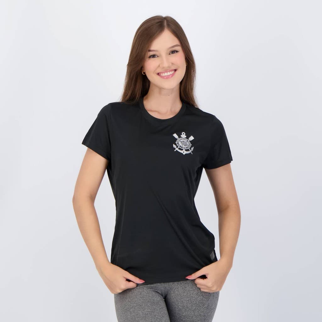 Camisa Corinthians Feminina Preta