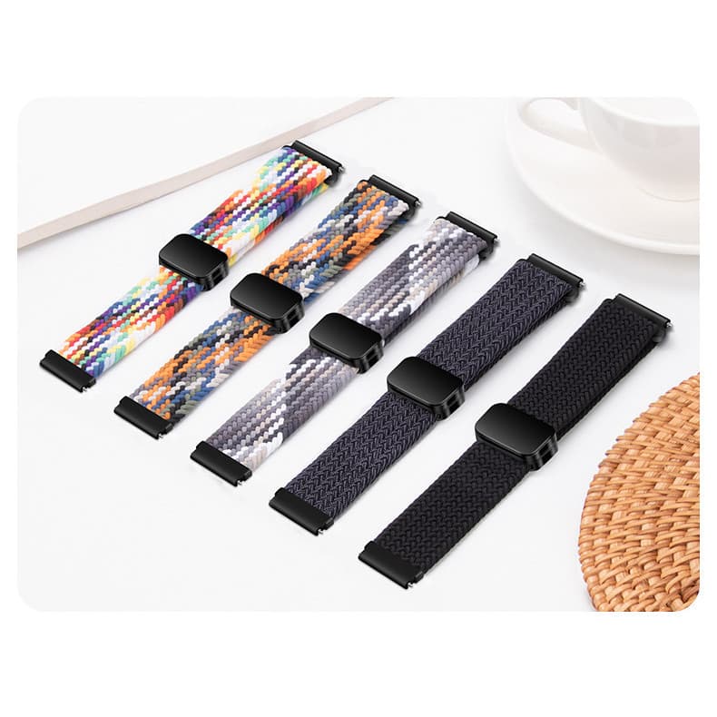 Nylon Pulseira de 20mm 22mm para Smartwatch Samsung Galaxy Watch 6 5 4 3 Active 2 Gear S3 S4