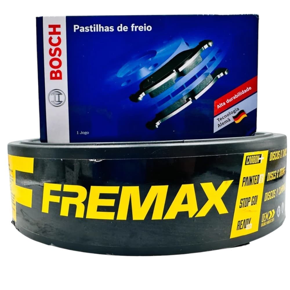 Kit Discos Pastilhas Fremax Bosch Saveiro Voyage Gol 2017 2018 2019 2020 2021 2022 2023 2024 Dianteira
