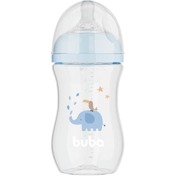 MAMADEIRA EASY FLOW ELEFANTE AZUL 270ML +2 MESES - BUBA