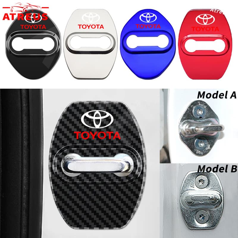 Tampa Da Fechadura Porta Do Carro Toyota Protetora De Aço Inoxidável Para Decoração De Antiarranhões Corolla Cross Hilux