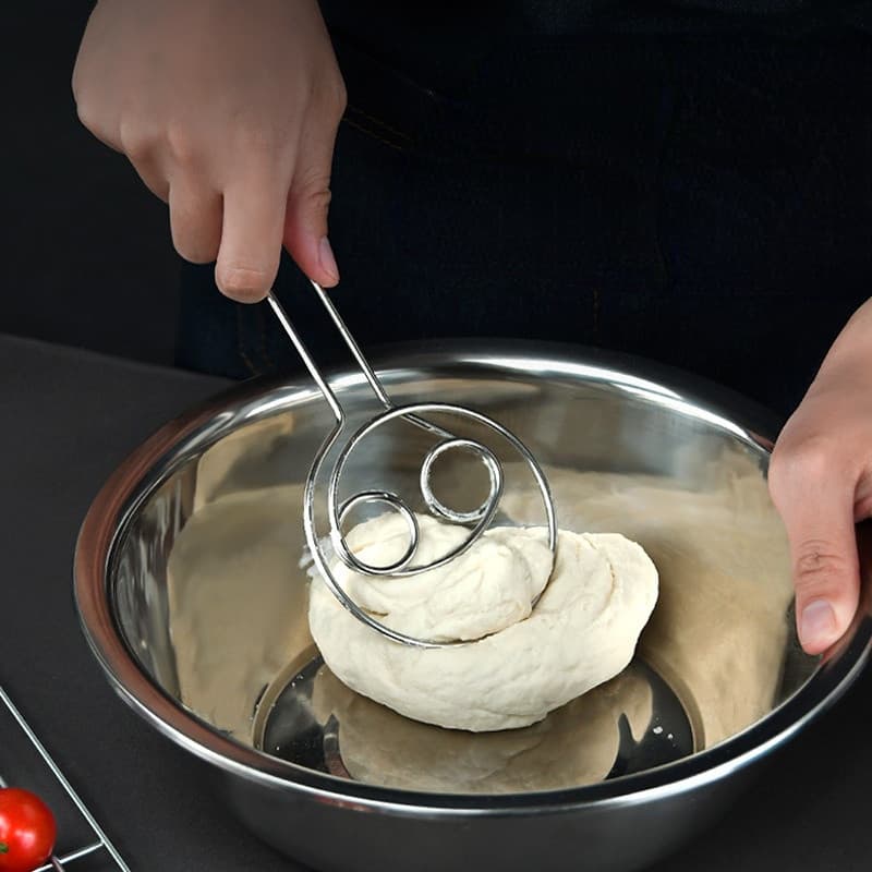 Misturador Mixer Batedor Inox Manual Farinha E Ovos