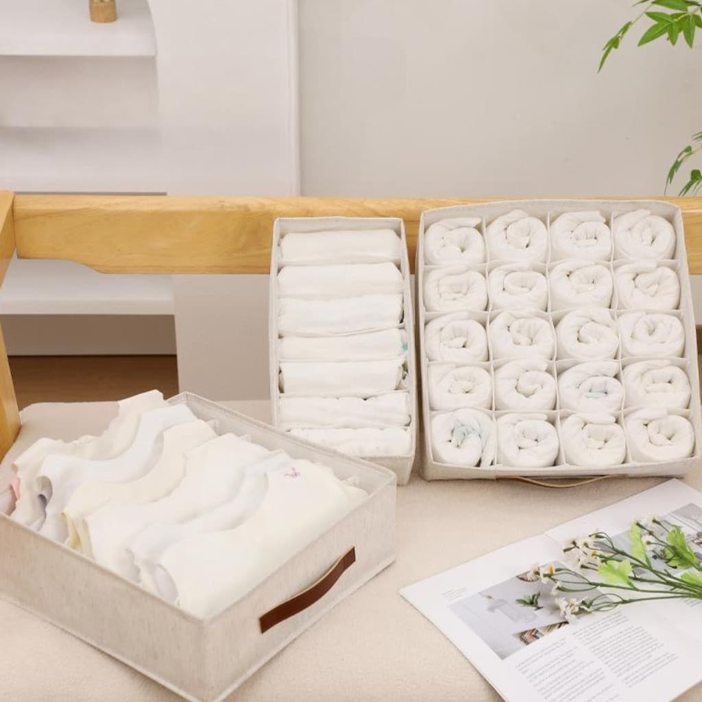 Caixa de Organizador Calcinhas Meia Sutia Guarda-Roupa Dobrável Para Roupas Gaveta Divisoria