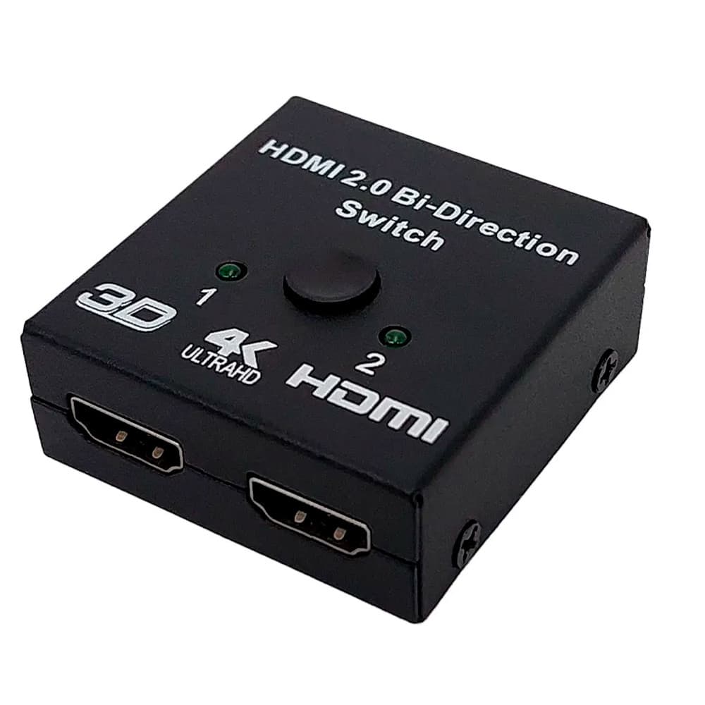 Switch HDMI  bi-direcional 2x1 / 1x2 3 Portas  Preto X-Cell