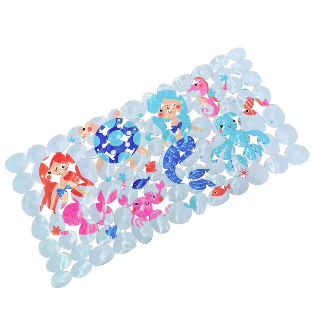 Tapete Box Chuveiro 71X35CM Banheiro Infantil Antiderrapante Com Ventosa Evita Risco